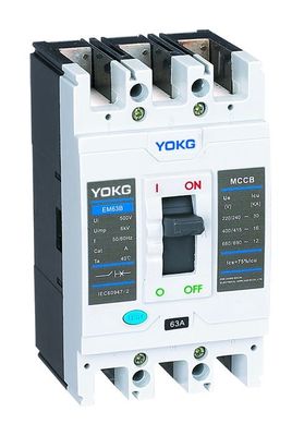 Qualität  AC 440V Moulded Case Circuit Breaker 3P EM63B/EM63N 415V MCCB 4 Pole 63 Amp Fabrik