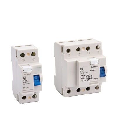 Elektromagnetische Art residuell gegenwärtiger Leistungsschalter 4 Pole 63A 30ma RCCB