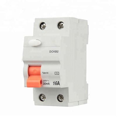 Residuell gegenwärtiger Mini Circuit Breaker Type Wechselstrom DCKB 30ma 16a 2p RCCB 4 Polen