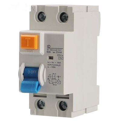 Residuell gegenwärtiges rotes Kupfer 4P 25A 40A 63A Identifikation 2P Leistungsschalter RCCB ELCB elektronisch