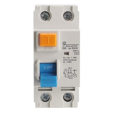 Residuell gegenwärtiges rotes Kupfer 4P 25A 40A 63A Identifikation 2P Leistungsschalter RCCB ELCB elektronisch