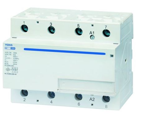 Miniatur-CER Ausgangswechselstrom-Kontaktgeber 2 Pole 100a 24v Ip20 lärmarm
