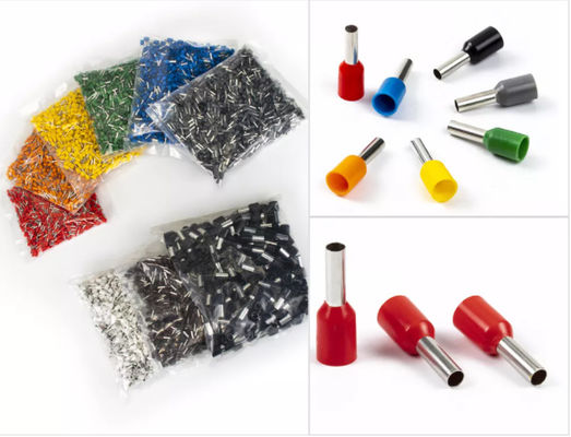 Kupferner Messing E1018 isolierte vor quetschverbindenes Terminaldraht-Verbindungsstück zwinge AWG-Lehre 18